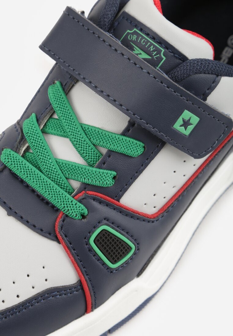badoxx Pantofi Sport Bleumarin-Verzi Sneakersy cu Perforații și Stea Pyrhessa