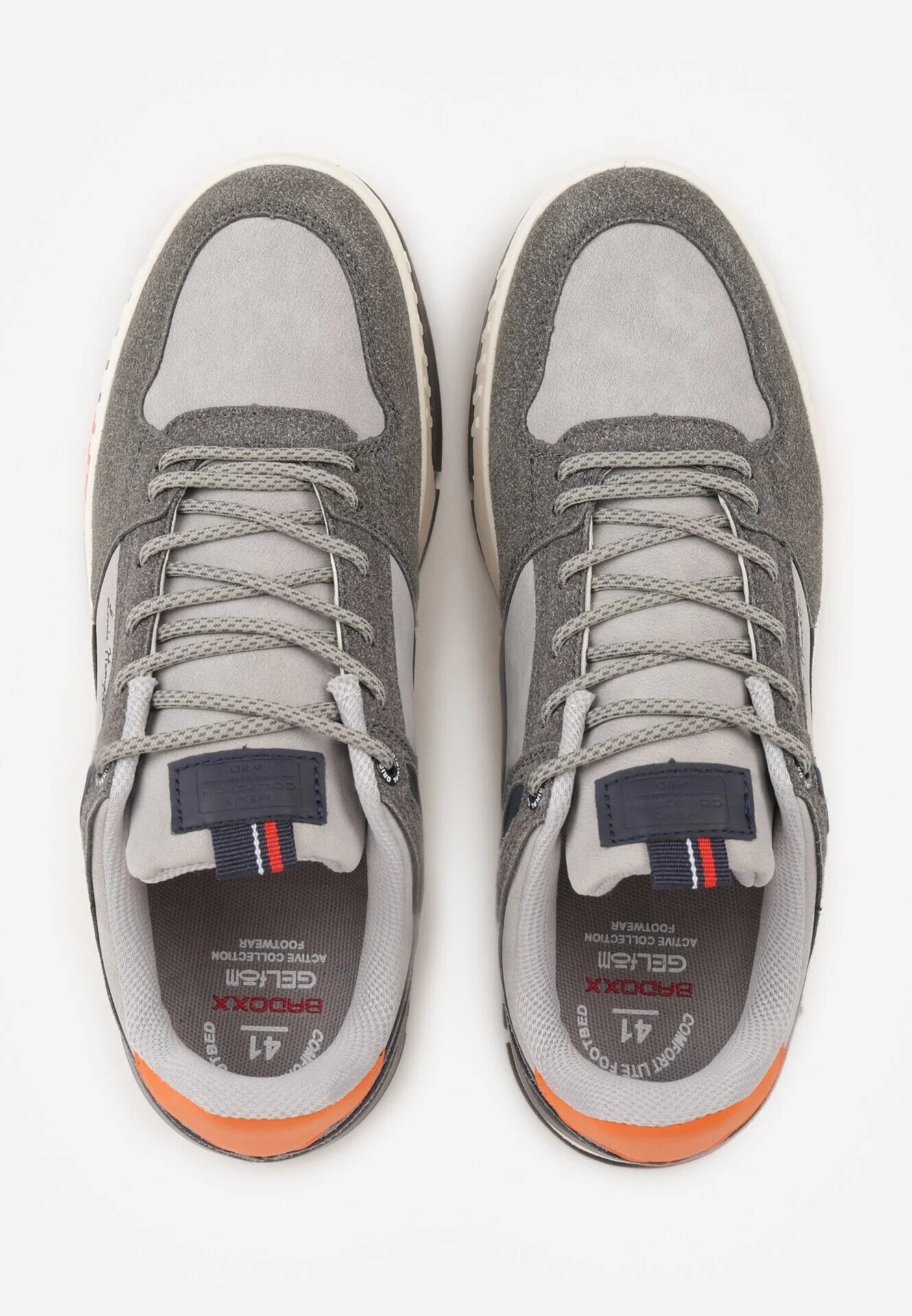 badoxx Pantofi sport gri deschis decorați cu relief și inscripții Hermala