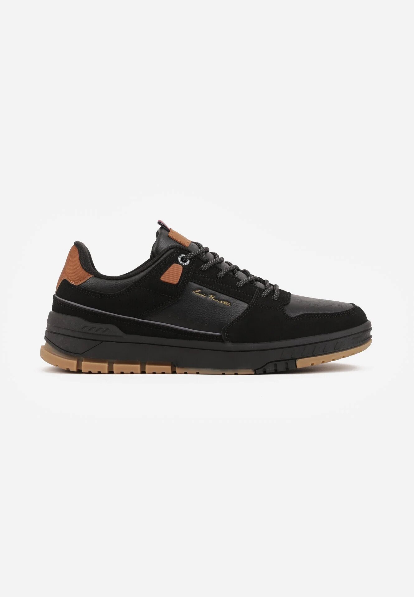 badoxx Pantofi sport negri Sneakers decorați cu embosare și inscripții Hermala