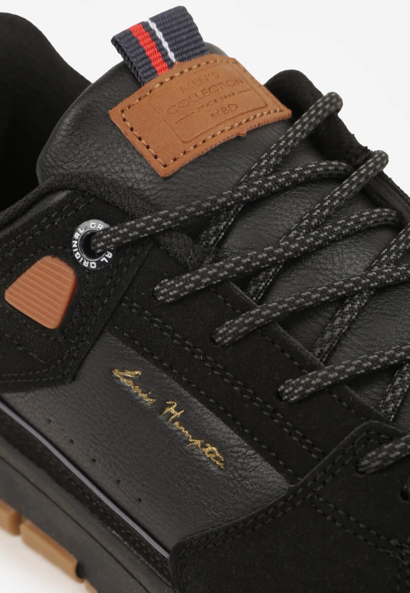 badoxx Pantofi sport negri Sneakers decorați cu embosare și inscripții Hermala