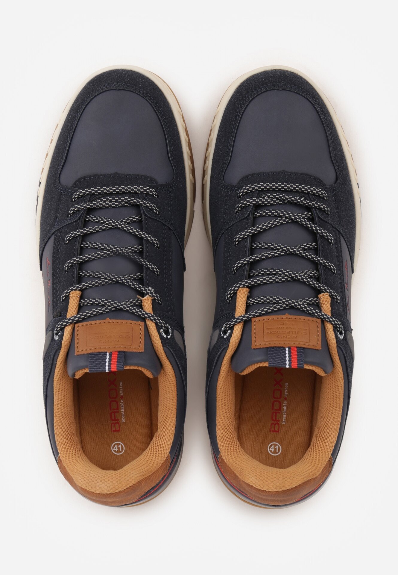 badoxx Pantofi Sport Sneakers bleumarin Decorați cu model în relief și inscripții Hermala