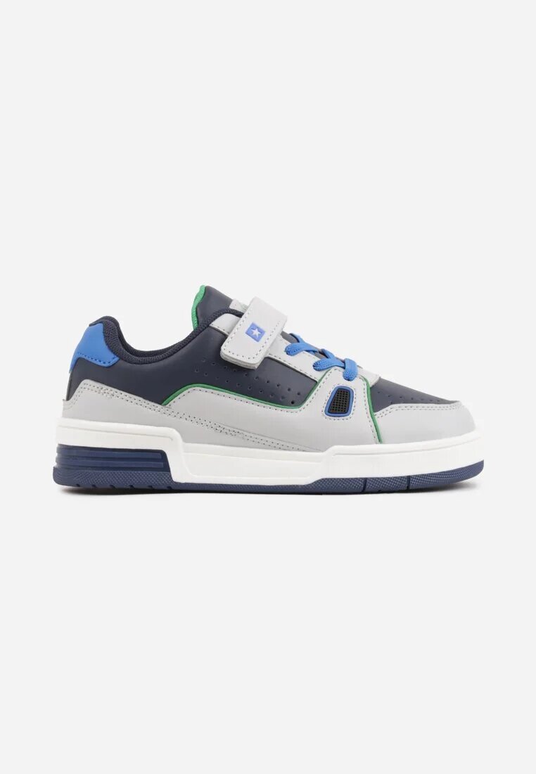 badoxx Pantofi sport sneakers gri deschis cu perforații și steaua Pyrhessa