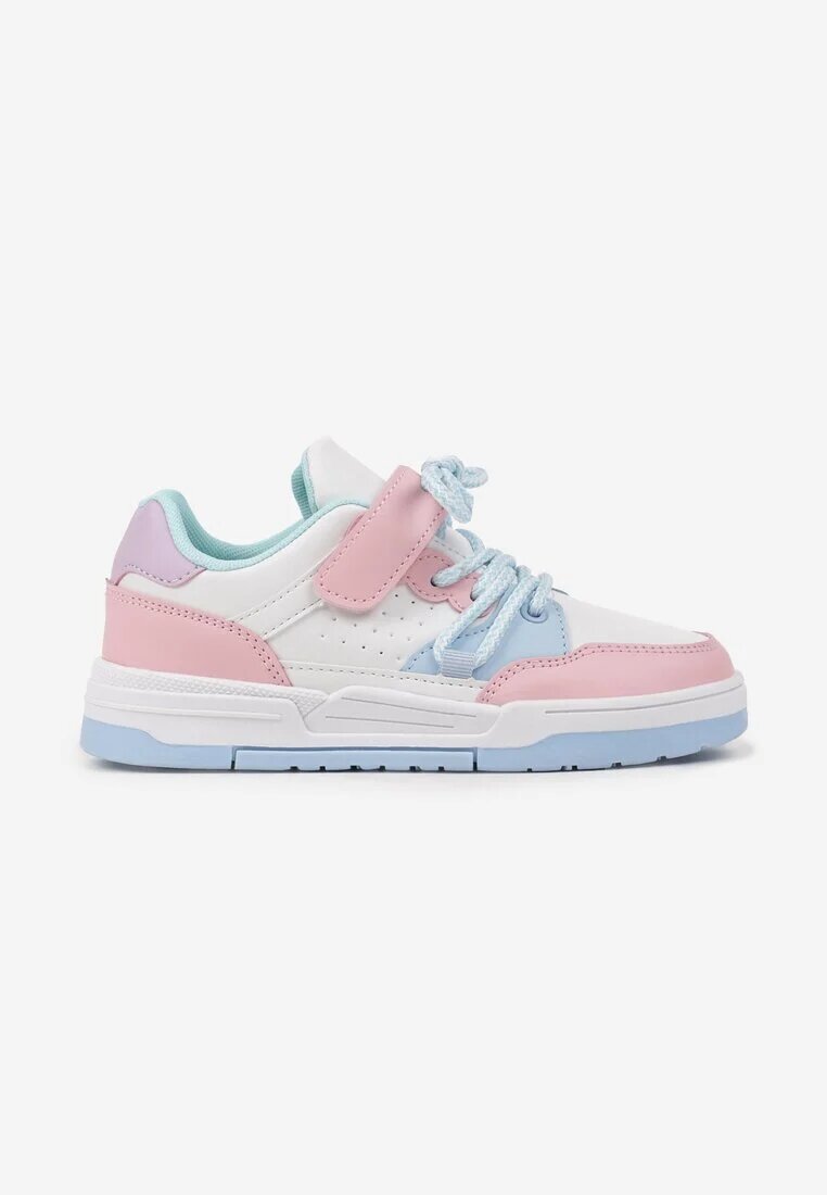 badoxx Pantofi Sport Sneakerși Plati Alb-Albastre cu Scai cu Model Geometric și cu Șireturi Terevan