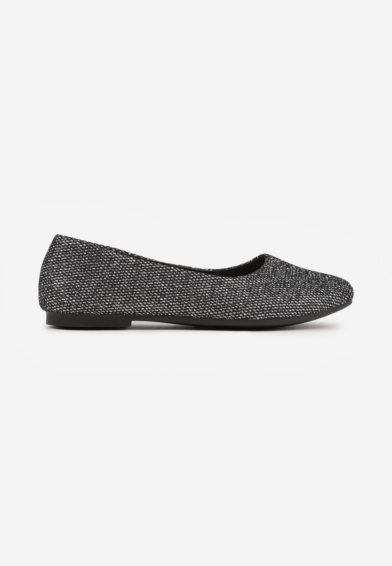  Balerini Negri Plati Slip-on Decorați cu Sclipici Joanmarie