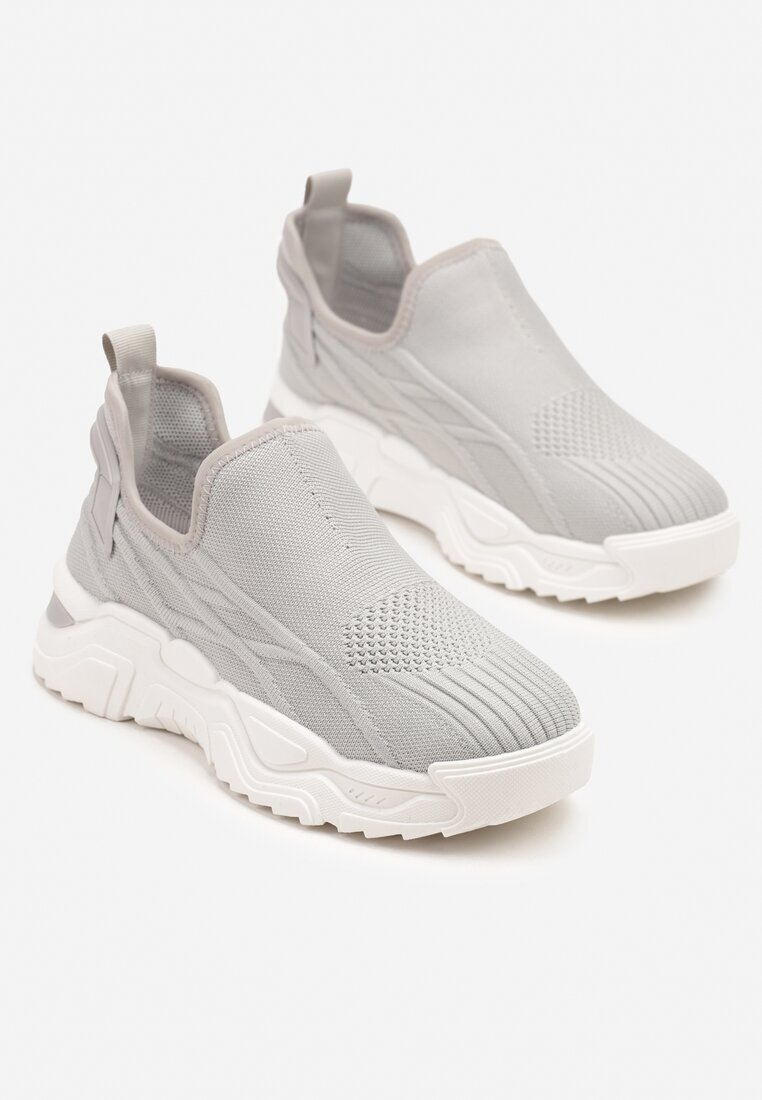 ballada Adidași Gri slip-on din plasă cu imprimeuri în relief Nusellia