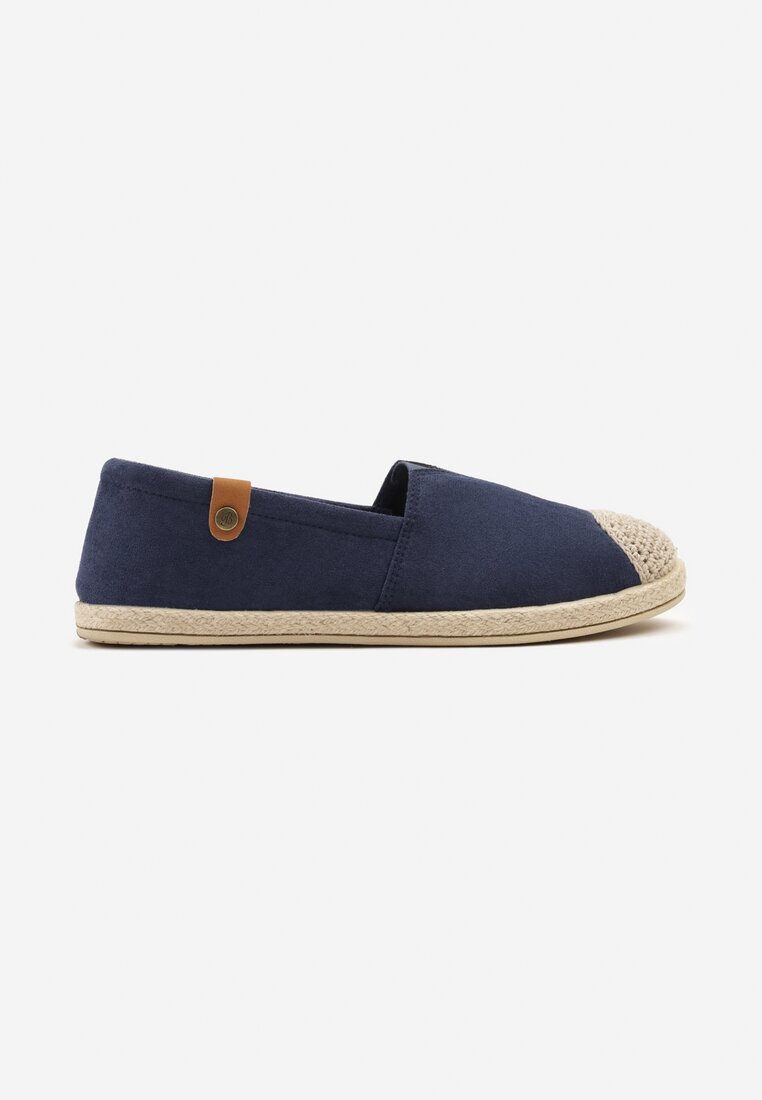 ballada Espadrile bleumarin cu ornamente din împletitură și inserție elastică Nelithae