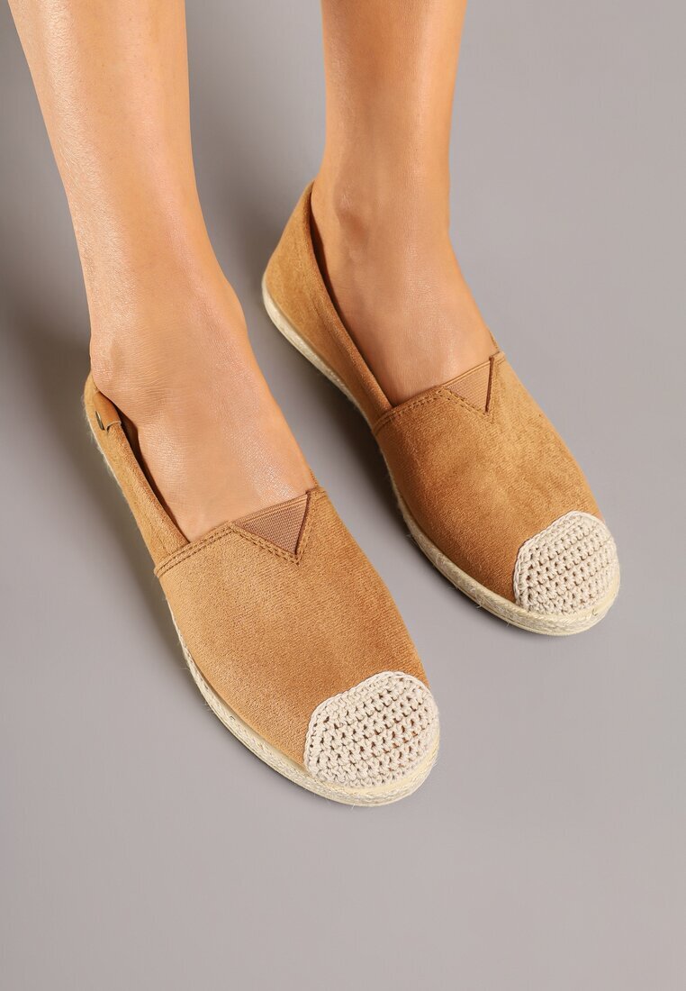 ballada Espadrile Maro cu decorațiuni din împletitură și inserție elastică Nelithae