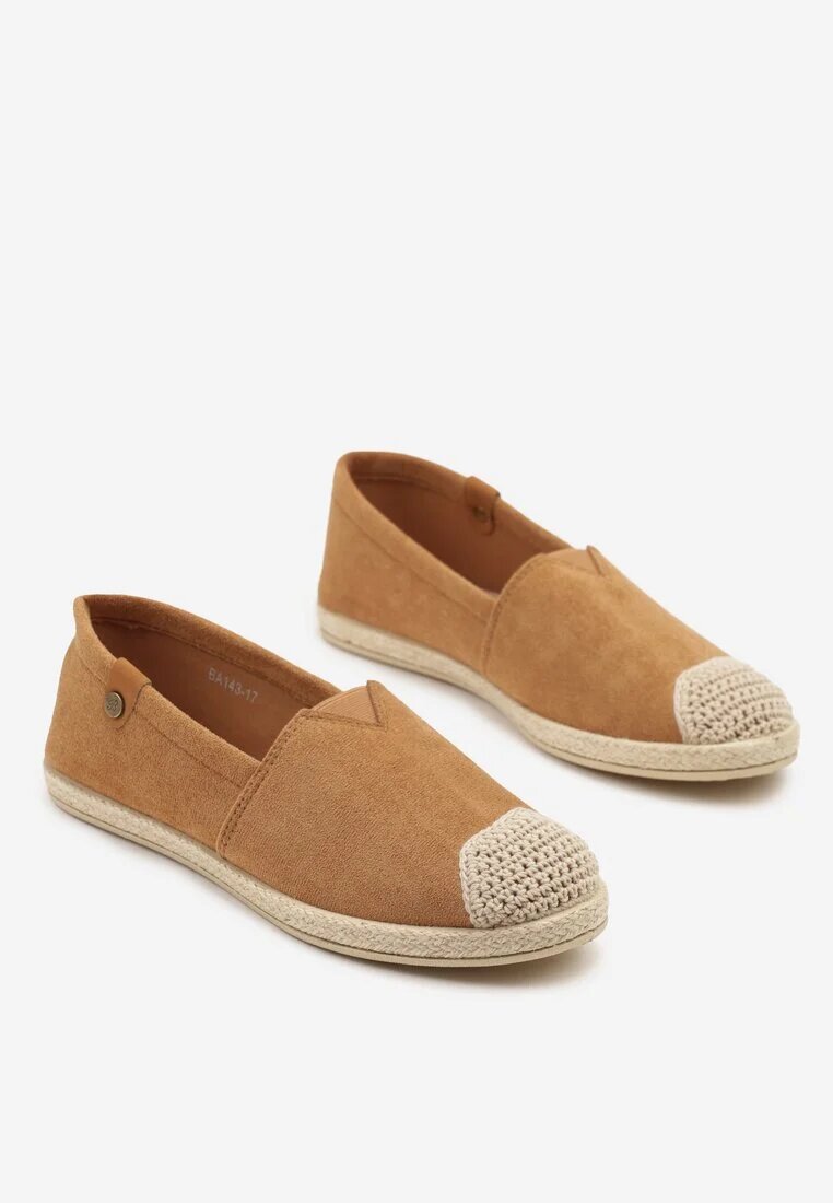 ballada Espadrile Maro cu decorațiuni din împletitură și inserție elastică Nelithae