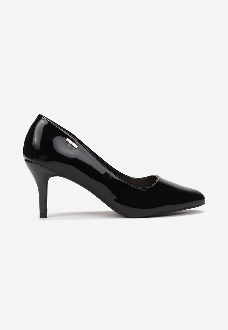 ballada Pantofi stiletto Negri Lăcuiți cu Vârf migdală Loso