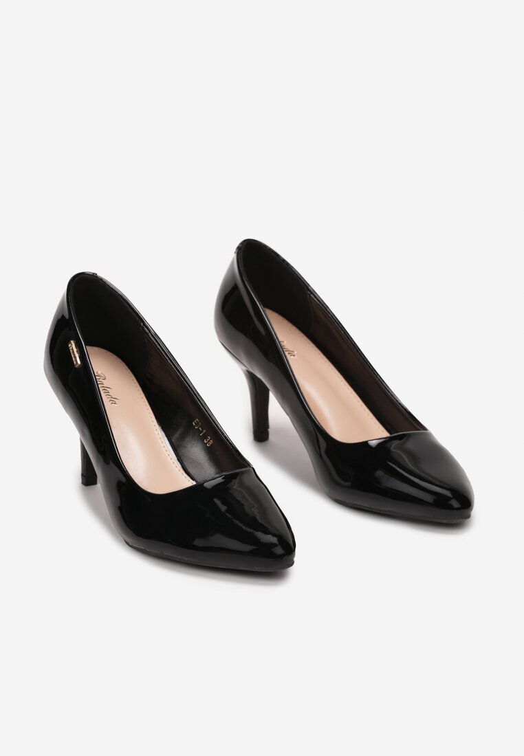 ballada Pantofi stiletto Negri Lăcuiți cu Vârf migdală Loso