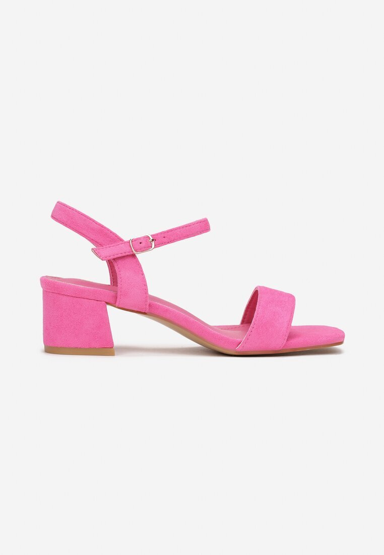 ballada Sandale Fucsia cu toc bloc cu vârf pătrat Teana