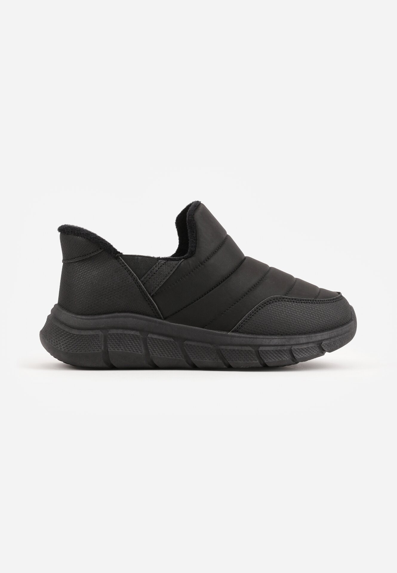 ballada Sneakers Negre Matlasate Ghete de zăpadă pe Platformă Groasă Embosată Verta