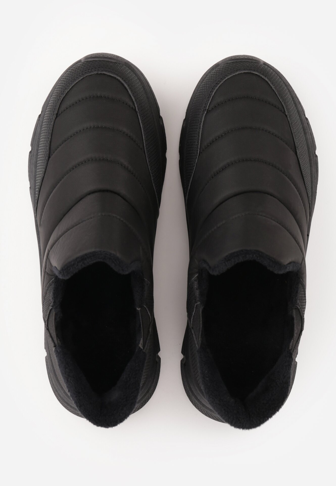 ballada Sneakers Negre Matlasate Ghete de zăpadă pe Platformă Groasă Embosată Verta
