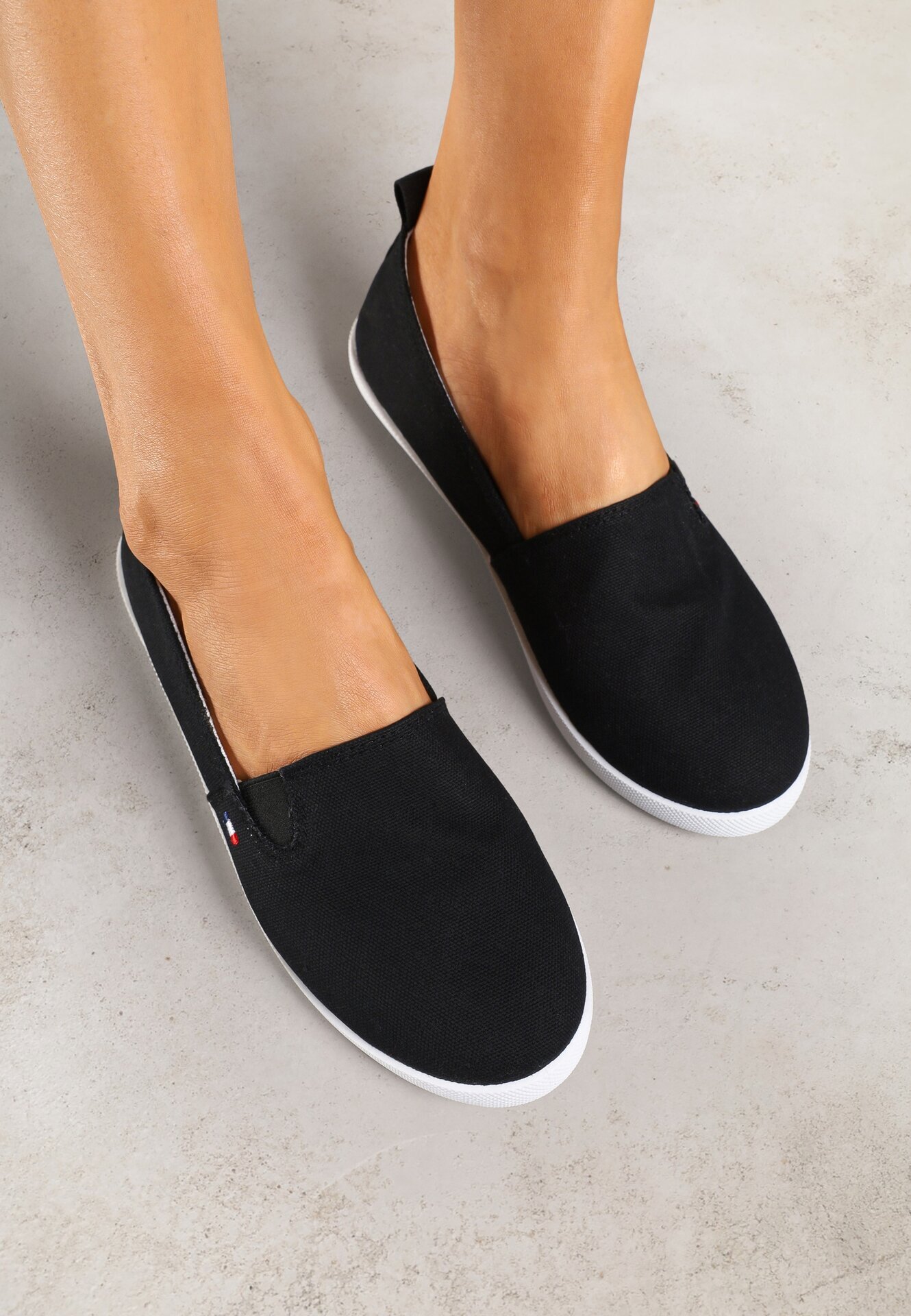 ballada Teniși Clasici Negru-Alb Vices Slip-on cu inserții elastice Teladiela