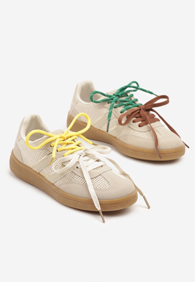 be.sport Adidași bej cu legătură dublă și model geometric Telanielia