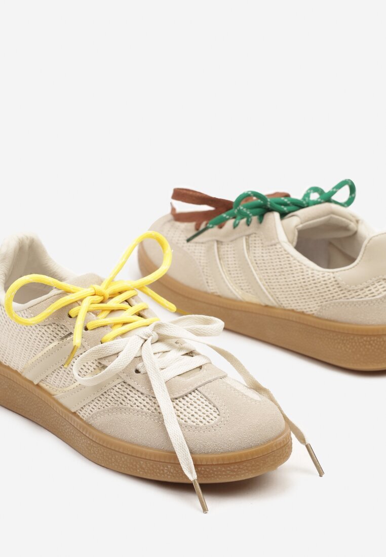 be.sport Adidași bej cu legătură dublă și model geometric Telanielia