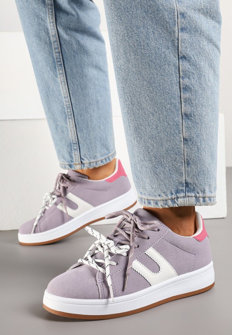 be.sport Adidași Mov cu Model Geometric Telawiela