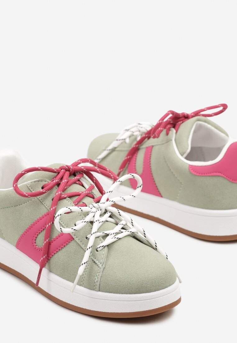 be.sport Adidași Verde-Fuchsia cu Model Geometric Tel Aviv
