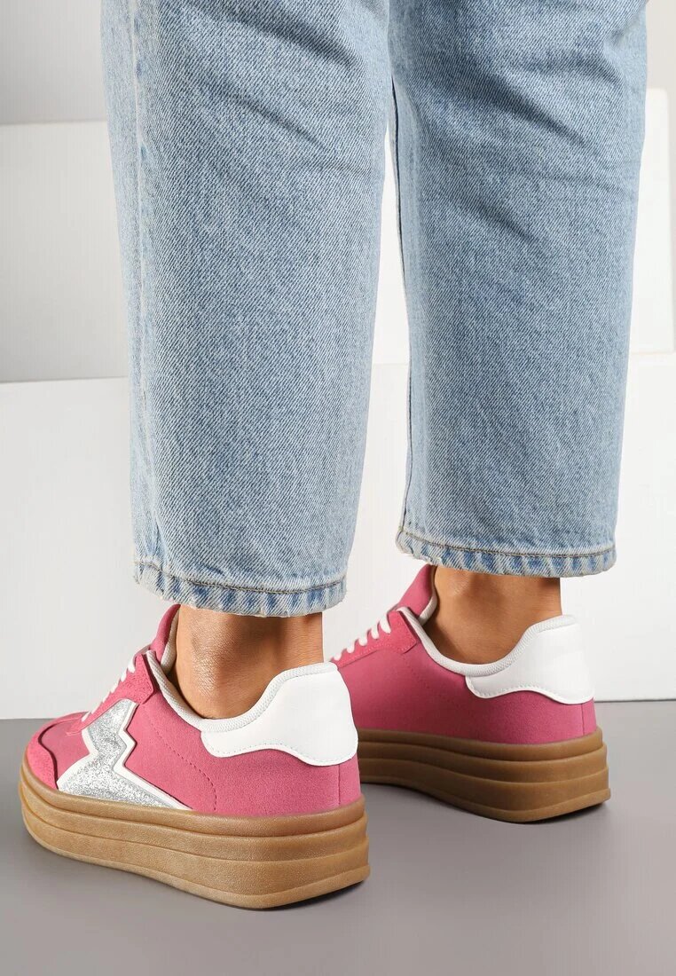 be.sport Sneakers Fucsia cu Talpă de Cauciuc cu Model Geometric Tolionne