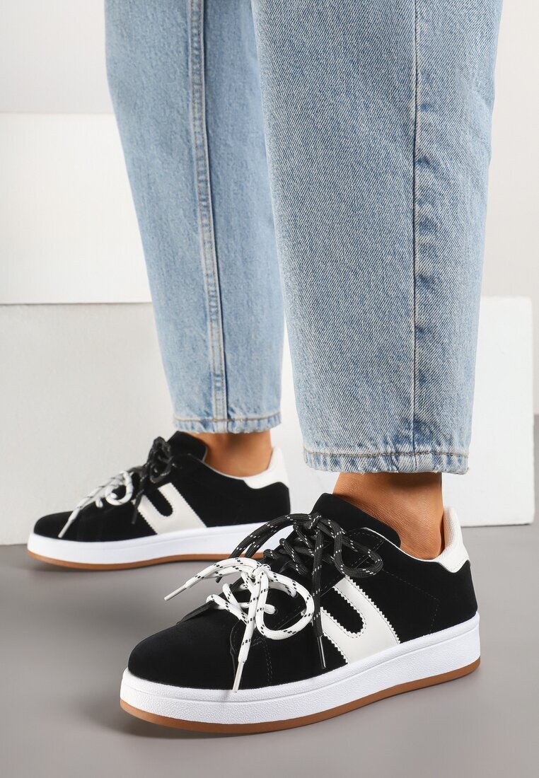 be.sport Sneakers Negre cu Model Geometric Telaviv