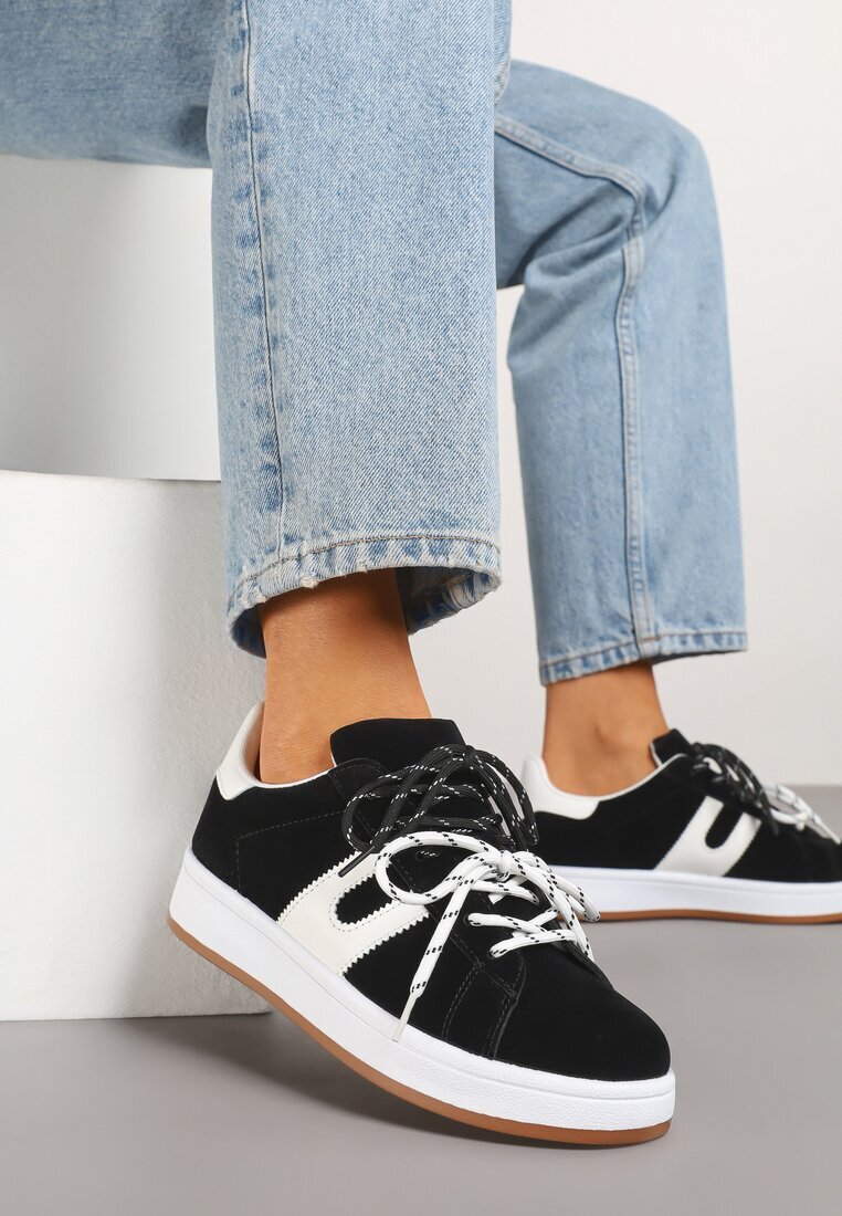 be.sport Sneakers Negre cu Model Geometric Telaviv