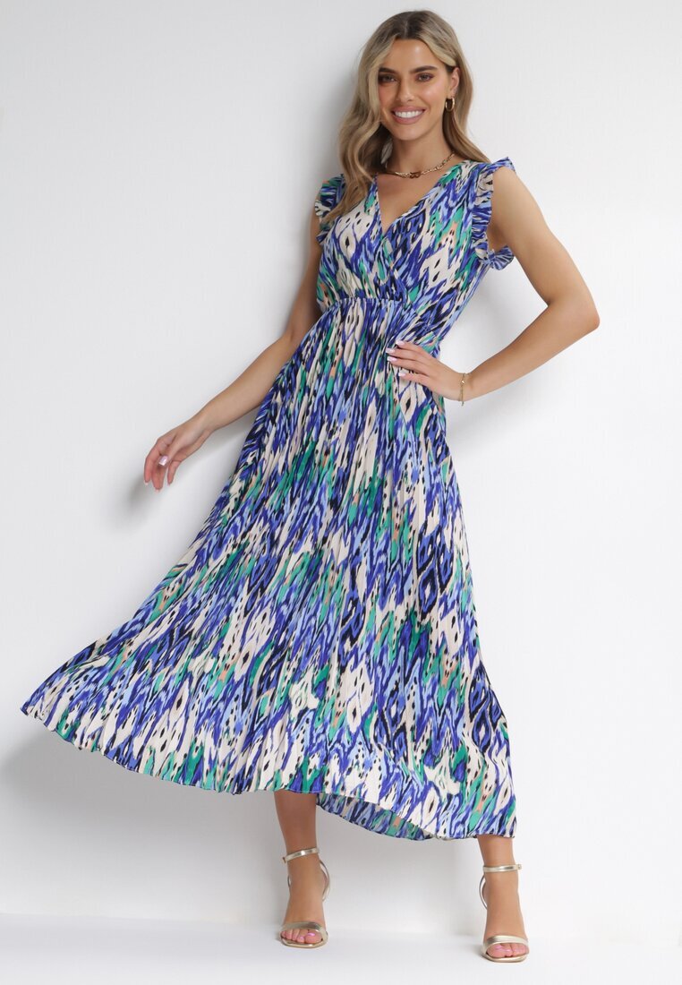 belcci Rochie Bleumarin Plisată cu Decolteu petrecut Bellan