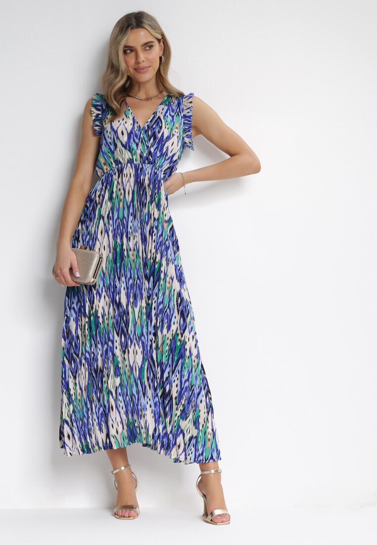 belcci Rochie Bleumarin Plisată cu Decolteu petrecut Bellan