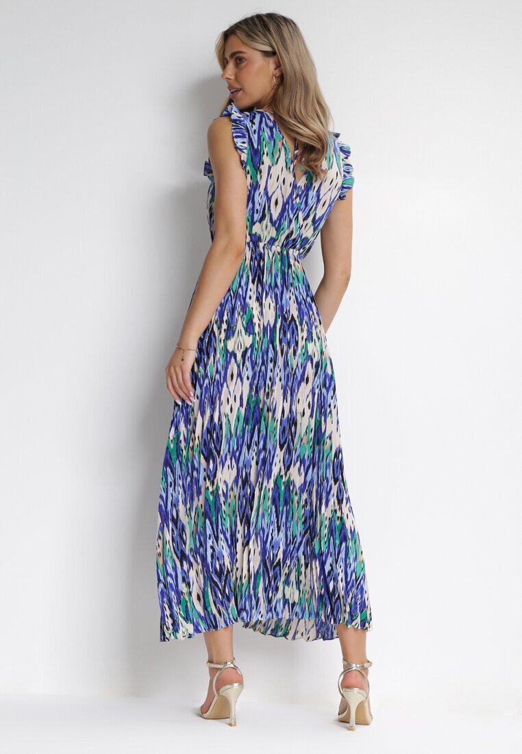 belcci Rochie Bleumarin Plisată cu Decolteu petrecut Bellan