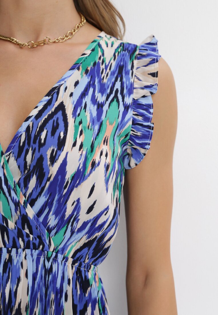 belcci Rochie Bleumarin Plisată cu Decolteu petrecut Bellan