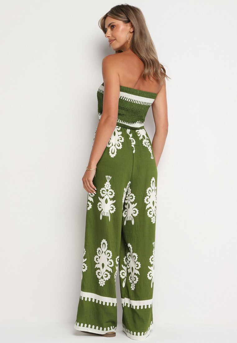 belcci Salopetă Verde din viscoză Fără mâneci cu model geometric Orceria