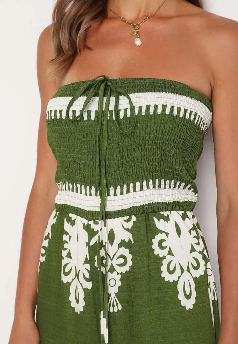 belcci Salopetă Verde din viscoză Fără mâneci cu model geometric Orceria