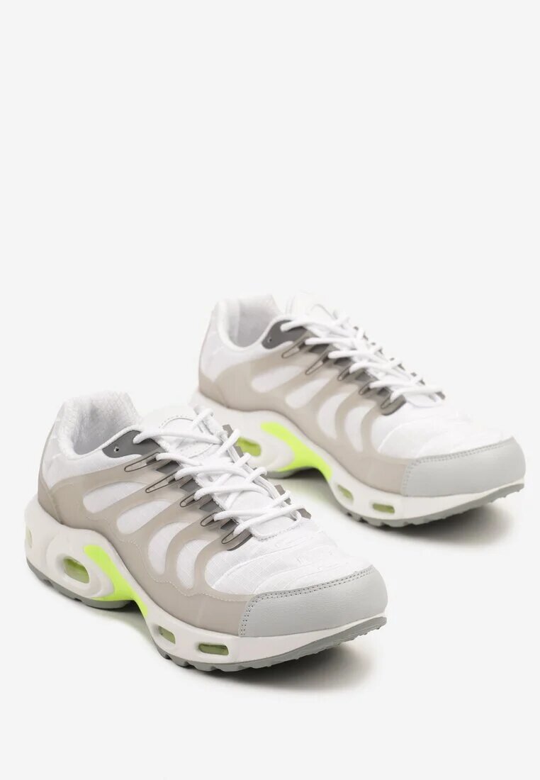 bellamila Adidași Alb-Gri cu Model Geometric Fenirila