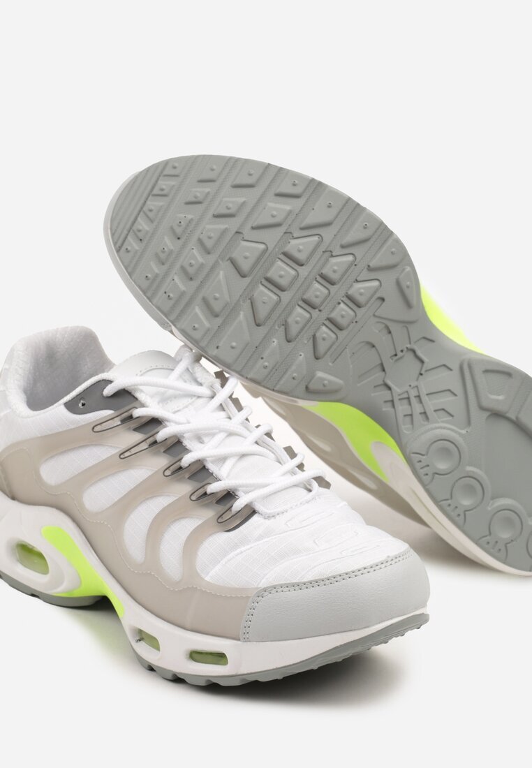bellamila Adidași Alb-Gri cu Model Geometric Fenirila