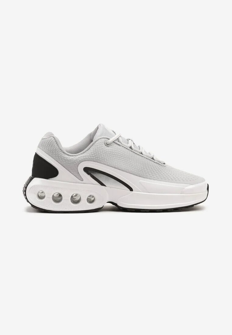 bellamila Pantofi Sport Gri-Alb Sneakers pe Talpă Groasă Reliefată Uliathiela