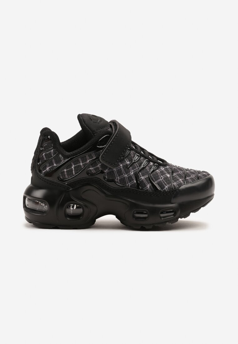 bellamila Pantofi Sport Negru-Gri cu Închidere cu Scai și Talpă Decorativă Tosvia