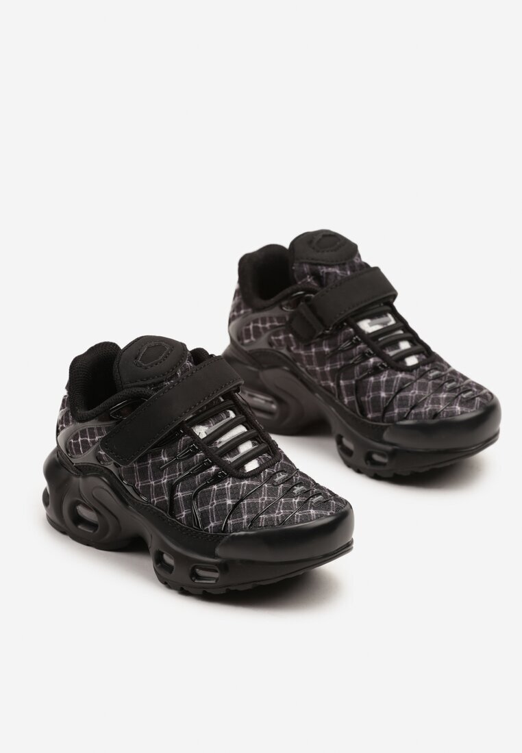 bellamila Pantofi Sport Negru-Gri cu Închidere cu Scai și Talpă Decorativă Tosvia