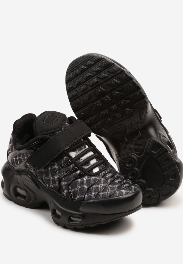 bellamila Pantofi Sport Negru-Gri cu Închidere cu Scai și Talpă Decorativă Tosvia