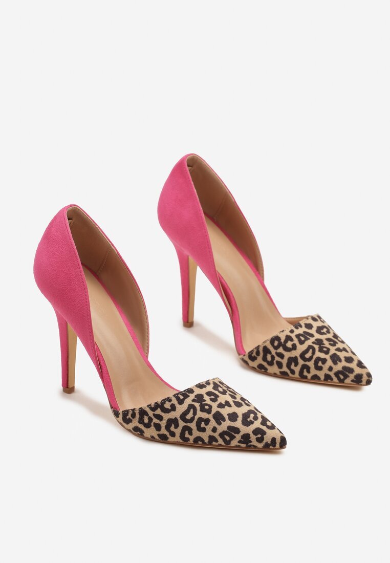 bellucci Pantofi stiletto Fucsia cu imprimeu leopard Elaniwena