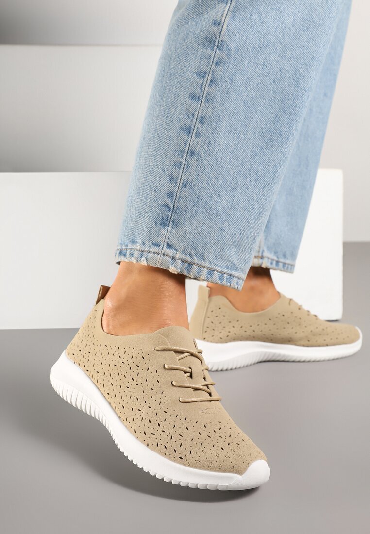bellucci Sneakers Bej cu fața perforată Grellio
