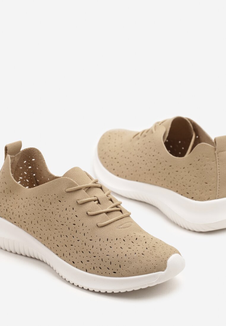 bellucci Sneakers Bej cu fața perforată Grellio