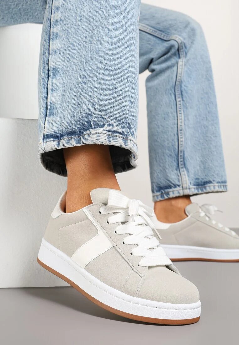 bellucci Sneakers Gri Decorați cu o baretă Zrulla