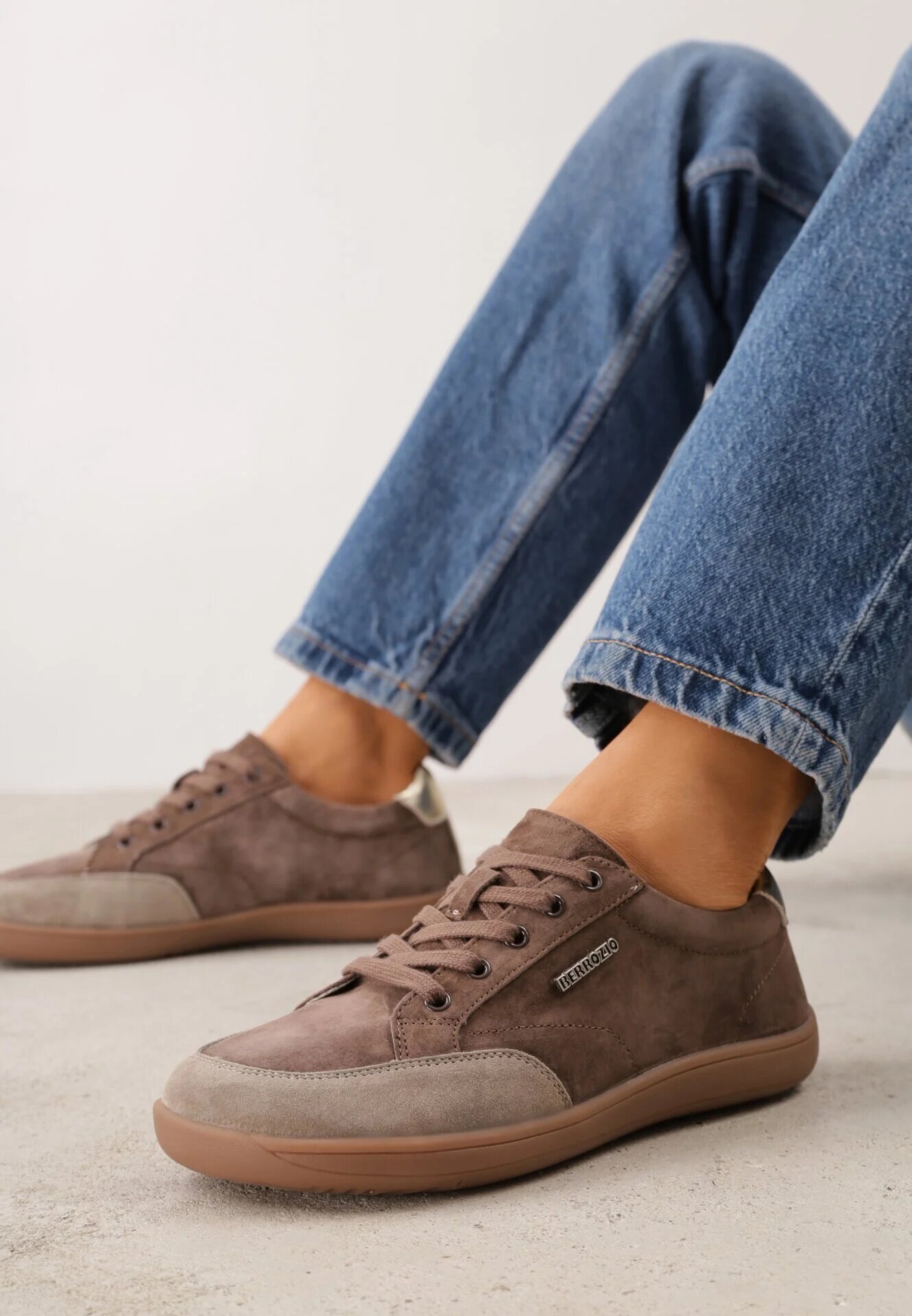 berrozio Sneakers din piele în stil retro tip barefoot Ignatia Maro
