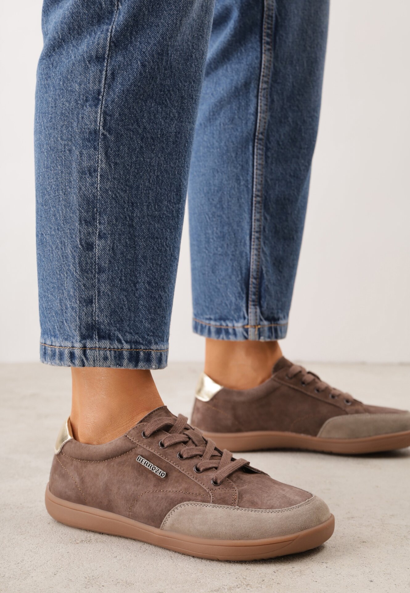 berrozio Sneakers din piele în stil retro tip barefoot Ignatia Maro