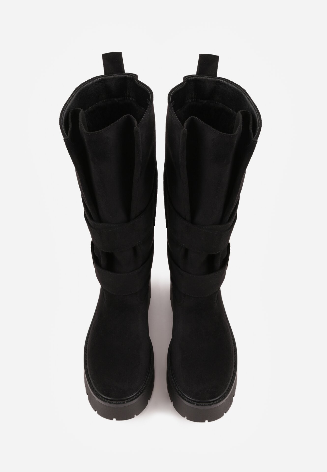 bestelle Botine cu talpă groasă în stil grunge cu catarame decorative Dorela Negre