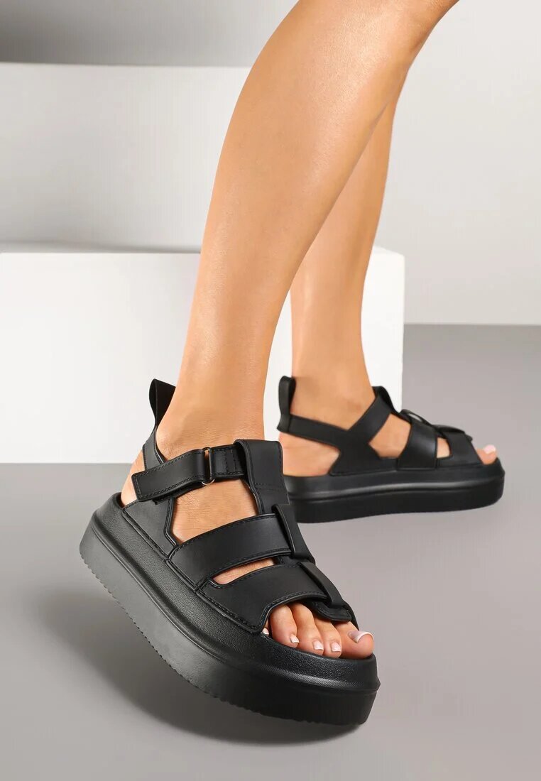 bestelle Sandale Negre Gladiatoare Cu scai Falarosea