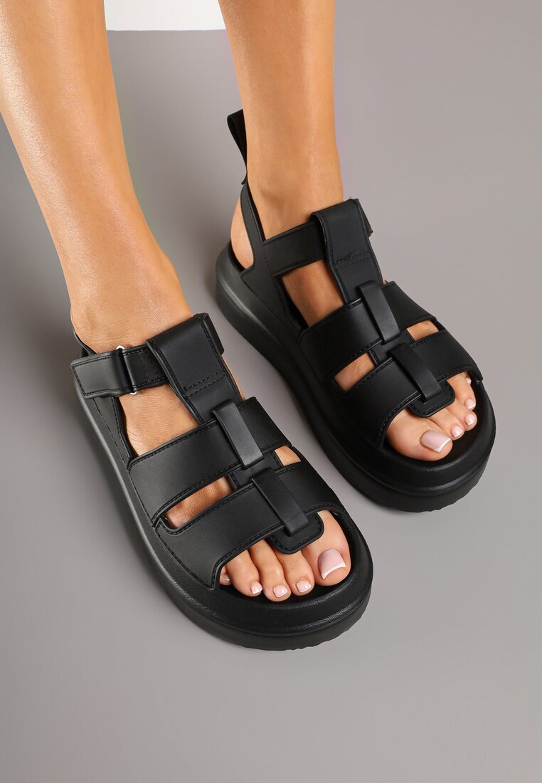bestelle Sandale Negre Gladiatoare Cu scai Falarosea