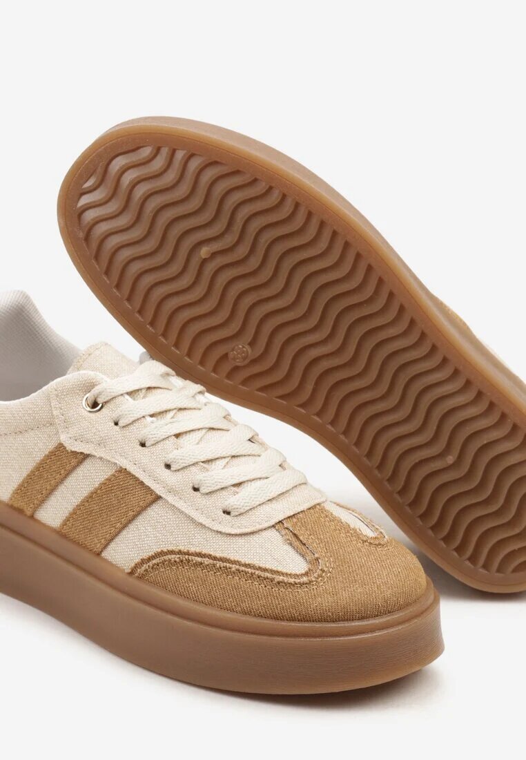 bestelle Sneakers Bej cu Talpă de Cauciuc Ardislo