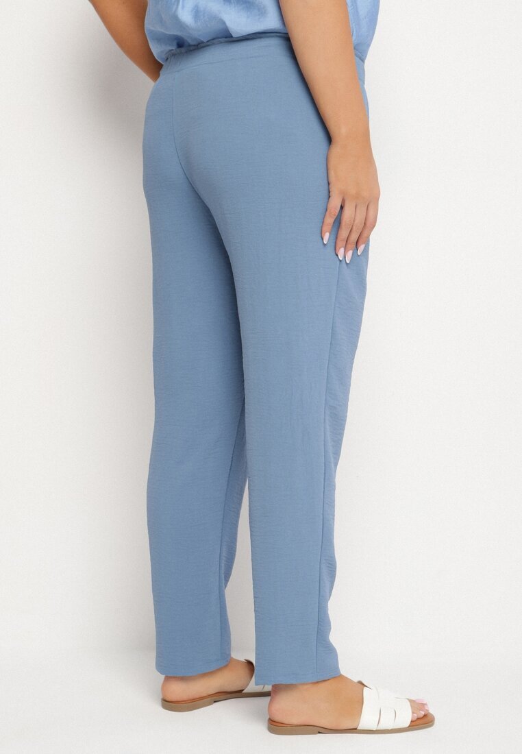 bh forever Pantaloni Albaștri cu Croi Drept cu Elastic în Talie Filavia