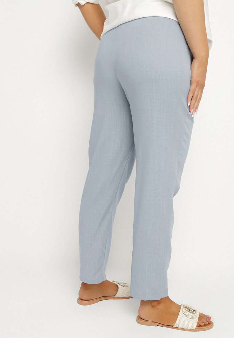 bh forever Pantaloni albaștri cu in și bandă elastică în talie Nativena