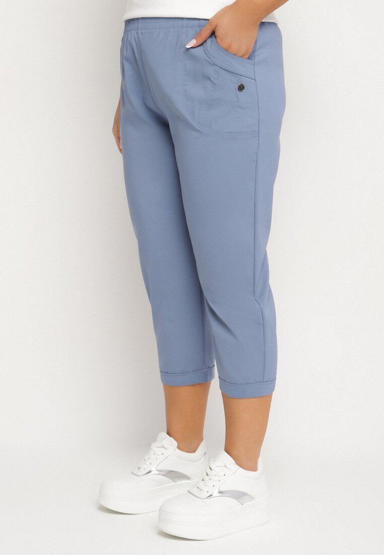 bh forever Pantaloni Albastri cu Vâscoză Decorați cu Buzunare Liranta